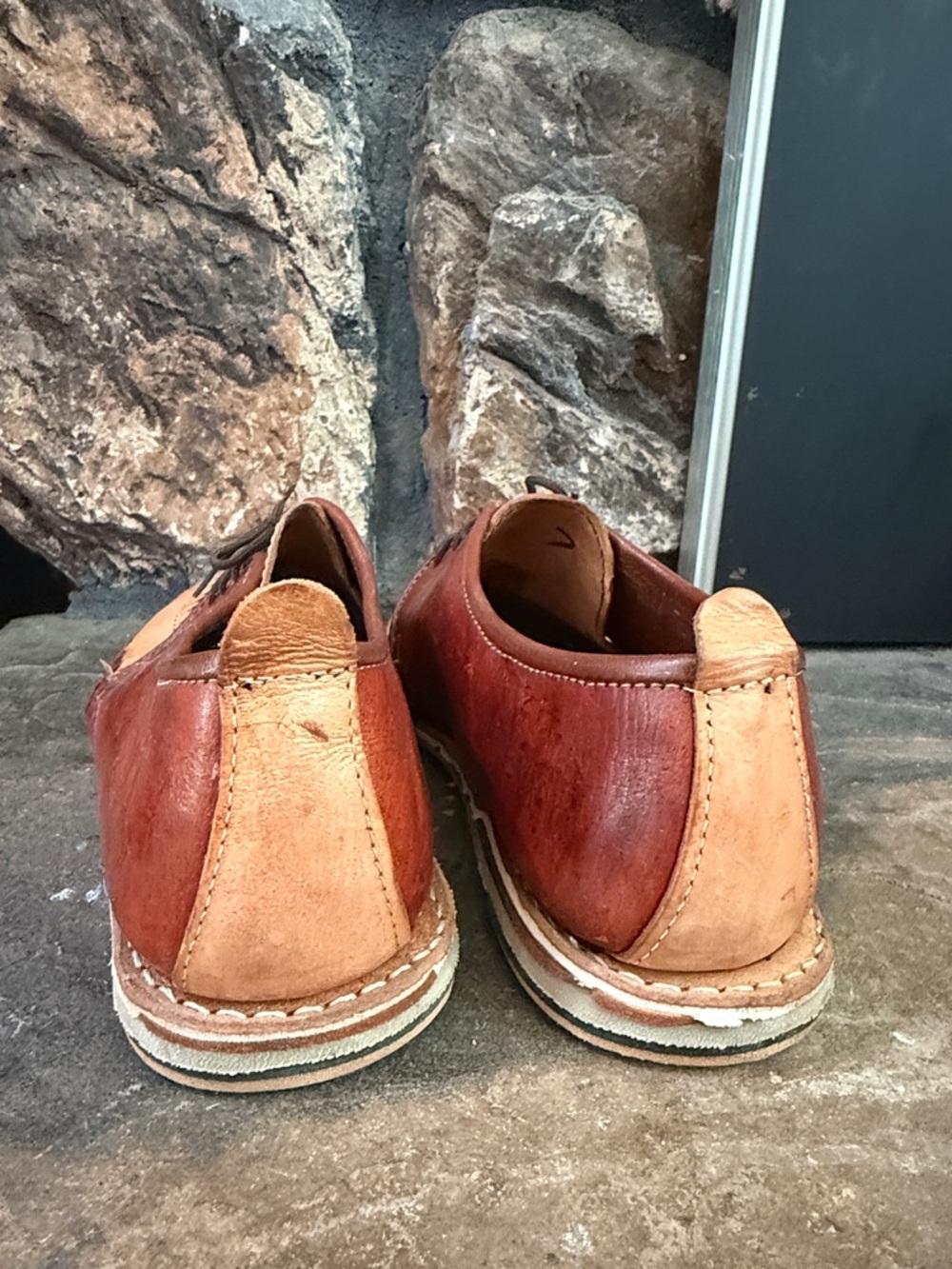 Men's Handmade Leather Huaraches Closed Toed Shoes size 9 - Picture 5 of 5